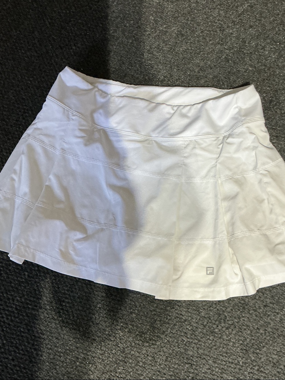 FILA White Circle Skater Skirt with Subtle Logo